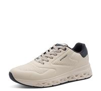 Slip-On Sneaker MARCO TOZZI, Herren, Gr. 43, beige (natur), Lederimitat, unifarben mit Farbeinsatz, Schuhe, Freizeitschuh, Halbschuh, Slipper mit elastischer Schnürung (70642146-43) natur
