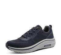 Slip-On Sneaker MARCO TOZZI, Herren, Gr. 43, navy, Textil, unifarben, Schuhe, Freizeitschuh, Halbschuh, Slipper mit elastischen Schnürsenklen (96394560-43) navy