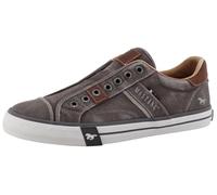 Slip-On Sneaker MUSTANG SHOES "Calogero", Herren, Gr. 49, dunkelgrau, Baumwolle, Schuhe, Slipper, Freizeitschuh, Halbschuh mit Kontrastnähten (13393706-49) dunkelgrau