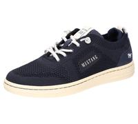 Slip-On Sneaker MUSTANG SHOES, Damen, Gr. 40, blau (dunkelblau), Lederimitat, Textil, Schuhe Slip-On Sneaker, Slipper, Sommerschuh mit Strickbündchen (91073702-40)