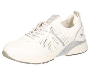 Slip-On Sneaker MUSTANG SHOES, Damen, Gr. 41, grau (weiß, grau), Lederimitat, Textil, Glitzer, Schuhe, Slipper, Sneaker, Freizeitschuh mit Glitzerapplikationen (74697545-41) weiß, grau