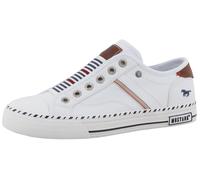 MUSTANG Damen Schuhe Halbschuhe Slip on Sneaker, Farbe:Weiß, Schuhgröße:EUR 40, Artikel:-White