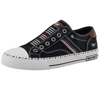 Slip-On Sneaker MUSTANG SHOES "Magdalena", Damen, Gr. 41, navy, Baumwolle, Schuhe, Freizeitschuh, Slipper, Schlupfschuh mit Kontrastbesätzen (62793865-41) navy
