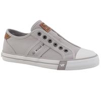 Slip-On Sneaker MUSTANG SHOES "Winona", Herren, Gr. 38, hellgrau, Baumwolle, Schuhe, Slipper, Halbschuh mit modischen Kontrastnähten (90424055-38) hellgrau