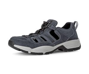Slip-On Sneaker PIUS GABOR, Herren, Gr. 11 (46), blau, Textil, Veloursleder, Schuhe, Slipper, Halbschuh, Freizeitschuh, in Komfortweite G (14192723-11) blau