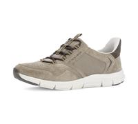 Slip-On Sneaker PIUS GABOR, Herren, Gr. 9 (43), beige (hellbraun kombiniert), Mesh, Nubukleder, Veloursleder, Schuhe, Halbschuh, Slipper mit seitlichem Logoschriftzug, G-Weite (47485209-9) hellbraun k