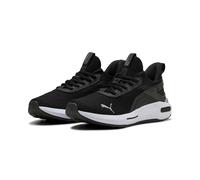 Slip-On Sneaker PUMA "SOFTRIDE ENZO 5 HYPE", Damen, Gr. 47, schwarz-weiß (puma schwarz, puma weiß, puma silber), Textil, Schuhe, leicht profilierte Gummi-Laufsohle, nicht herausnehmbare Innensohle (33