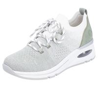 Slip-On Sneaker REMONTE, Damen, Gr. 40, grün (mint, weiß), Lederimitat, Textil, Schuhe Slip-On Sneaker, Freizeitschuh, Halbschuh, Slipper mit modischem Keilabsatz (38222027-40)