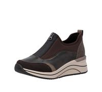 Slip-On Sneaker REMONTE, Damen, Gr. 41, braun, metallic, Lederimitat, Textil, Schuhe, Freizeitschuh, Halbschuh, Schlupfschuh mit Front-Reißverschluss (66253116-41) braun, metallic