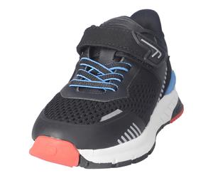 Slip-On Sneaker RICOSTA "SHIFT", Mädchen, Gr. 35, schwarz, Lederimitat, Textil, kontrastfarbene Details, Schuhe, Freizeitschuh, Halbschuh mit WMS, Größenschablone zum Download (21268110-35) schwarz