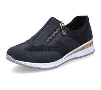 Slip-On Sneaker RIEKER Gr. 36, blau (dunkelblau) Damen Schuhe Slipper im Materialmix (54823327-36)