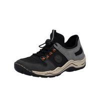 Slip-On Sneaker RIEKER, Damen, Gr. 36, schwarz, grau, Lederimitat, Textil, Schuhe, Slipper, Schlupfschuh, Freizeitsneaker mit Schnellverschluss (74839223-36) schwarz, grau