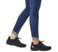 Slip-On Sneaker RIEKER, Damen, Gr. 37, schwarz, Synthetik, Textil, Schuhe Halbschuh Sneaker low Slip-on-Sneaker, Outdoor Schuh, Schlupfschuh, Slipper mit praktischem Schnellverschluss (31952006-37) sc