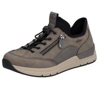 Slip-On Sneaker RIEKER Gr. 38, grau (grau, schwarz) Damen Schuhe (89356366-38) grau, schwarz