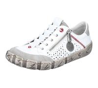 Slip-On Sneaker RIEKER Gr. 38, weiß Damen Schuhe Sneaker mit Sohle im Used-Look (36761313-38)