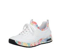 Slip-On Sneaker RIEKER, Damen, Gr. 38, weiß multi, Lederimitat, Schuhe, Schlupfschuh, Freizeitsneaker, Halbschuh mit elastischem Einstieg (53062320-38) weiß multi