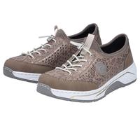 Slip-On Sneaker RIEKER, Damen, Gr. 39, beige, taupe, Lederimitat, Textil, metallic, Schuhe, Slipper, Freizeitsneaker, Halbschuh in Metallic-Optik (56663814-39) beige, taupe