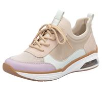 Slip-On Sneaker RIEKER, Damen, Gr. 40, beige (beige, pastell), Lederimitat, Textil, Schuhe Sneaker, Halbschuh, Freizeitschuh, Schlupfschuh mi elastischem Einstieg (49326159-40) beige, pastell