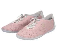 Slip-On Sneaker RIEKER, Damen, Gr. 41, rosé, sanftes weiß, Glattleder, unifarben mit Farbeinsatz, Schuhe, Schlupfschuh, Halbschuh, Freizeitschuh mit Schnellverschluss (19244109-41) rosé, sanftes weiß