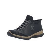 Slip-On Sneaker RIEKER, Damen, Gr. 41, schwarz, Lederimitat, Schuhe, Schlupfschuh, Halbschuh, Casual-Sneaker mit MemoSoft-Innensohle (28808028-41) schwarz