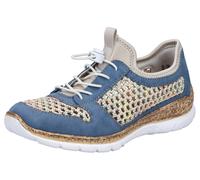 Sneaker RIEKER "Rieker Sneaker Synthetik/Textil", Damen, Gr. 42, blau, beige, Synthetik, Textil, Schuhe Sneaker (79334750-42) blau, beige