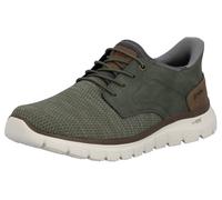 Slip-On Sneaker RIEKER, Herren, Gr. 40, grün (khaki, braun), Nubuklederimitat, Textil, meliert, Schuhe, Freizeitschuh, Halbschuh, Schlupfschuh, gepolsterter Fersenabschluss (64163722-40) khaki, braun