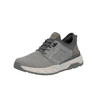 Slip-On Sneaker RIEKER, Herren, Gr. 41, hellgrau, taupe, Lederimitat, Textil, Schuhe, Slipper, Schlupfschuh, Halbschuh, Freizeitsneaker mit Gummizug (90615465-41) hellgrau, taupe