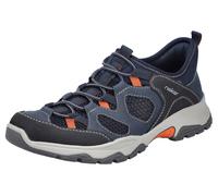 Slip-On Sneaker RIEKER, Herren, Gr. 41, schwarz (jeansblau, schwarz), Lederimitat, Textil, Schuhe, Trekkingschuh, Outdoorschuh, Schlupfschuh mit Gummizug (57481932-41) jeansblau, schwarz