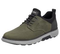 Slip-On Sneaker RIEKER, Herren, Gr. 41, schwarz (khaki, schwarz), Lederimitat, Nubukleder, Textil, Schuhe, Slipper, Halbschuh, Freizeitsneaker zum Schlupfen (32533861-41) khaki, schwarz