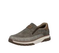 Slip-On Sneaker RIEKER, Herren, Gr. 41, taupe, braun, Lederimitat, Schuhe, Slipper, Halbschuh, Freizeitsneaker mit Kontrastbesatz (93521401-41) taupe, braun