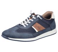 Slip-On Sneaker RIEKER, Herren, Gr. 42, blau kombiniert, Lederimitat, Schuhe Slip-On Sneaker, Slipper, Freizeitschuh, Halbschuh zum Schlupfen (69563652-42)