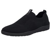 Slip-On Sneaker RIEKER, Herren, Gr. 43, schwarz, Textil, unifarben, Schuhe, Slipper, Schlupfschuh, Freizeitsneaker mit leichter Laufsohle (66955110-43) schwarz