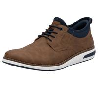 Slip-On Sneaker RIEKER, Herren, Gr. 44, bunt (braun, dunkelblau), Lederimitat, Textil, sportlich, Schuhe, Slipper, Schlupfschuh, Halbschuh mit Ready2GO Ausstattung (60730812-44) braun, dunkelblau