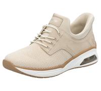 Slip-On Sneaker RIEKER "Ready2GO", Damen, Gr. 36, beige (hellbeige), Lederimitat, Textil, Schuhe, Freizeitsneaker, Halbschuh, Schlupfschuh, Gummizug, Elastikeinstieg (35859661-36) hellbeige
