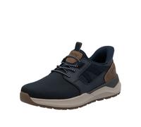 Rieker Slip-On Sneaker Ready2GO Herren Gr. 41 dunkelblau/nussbrau Textil/Lederimitat mit Gummizug