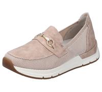 Slip-On Sneaker RIEKER "Slipper vegan", Damen, Gr. 36, rosa (rosé), Lederimitat, Textil, Schuhe Slip-On Sneaker, Slipper, Freizeitschuh mit eleganter Zierspange, Topseller (68542613-36)