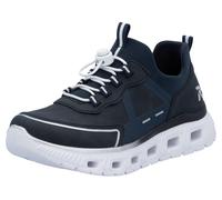 Slip-On Sneaker RIEKER SPORT, Damen, Gr. 36, blau (nachtblau), Nubuklederimitat, Textil, Schuhe Slip-On Sneaker, Schlupfschuh, Halbschuh, Freizeitsneaker mit Schnellverschluss, Topseller (47762613-36)