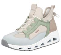 Slip-On Sneaker RIEKER SPORT, Damen, Gr. 36, pastellfarben, Lederimitat, Textil, mehrfarbig, Schuhe Slip-On Sneaker, High Top Sneaker, Schlupfschuh mit Schnellverschluss hinten (58493218-36)