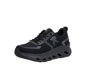 Slip-On Sneaker RIEKER SPORT, Damen, Gr. 38, schwarz, Textil, Schuhe, Schlupfschuh, Freizeitsneaker, Halbschuh mit softem Schaftrand (66958757-38) schwarz