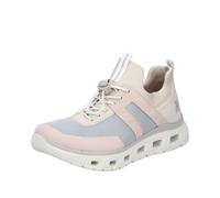 Slip-On Sneaker RIEKER SPORT, Damen, Gr. 42, rosé, creme, Lederimitat, Textil, Schuhe Sneaker, Sportschuh, Halbschuh, Freizeitschuh in veganer Verarbeitung (48120159-42) rosé, creme
