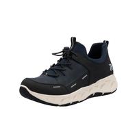 Slip-On Sneaker RIEKER SPORT, Damen, Gr. 42, schwarz (nachtblau, schwarz), Nubuklederimitat, Textil, Schuhe, Schlupfschuh, Freizeitsneaker, Halbschuh mit gepolstertem Schaftrand (48323069-42) nachtbla
