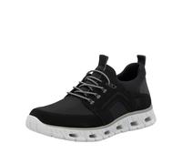 Slip-On Sneaker RIEKER SPORT, Herren, Gr. 43, schwarz, Lederimitat, Textil, unifarben, Schuhe Slip-On Sneaker, Freizeitschuh, Halbschuh, Slipper mit Anziehlaschen (36063802-43)