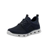 Slip-On Sneaker RIEKER SPORT, Herren, Gr. 46, blau (dunkelblau), Lederimitat, Textil, unifarben, Schuhe Slip-On Sneaker, Freizeitschuh, Halbschuh, Slipper mit Anziehlaschen (88594131-46)