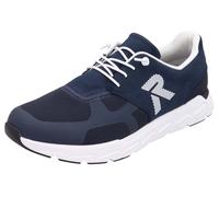 Slip-On Sneaker RIEKER SPORT "Preston", Herren, Gr. 47, blau (dunkelblau), Nubuklederimitat, Textil, Schuhe, Running-Sneaker aus der neuen Christoph Kramer Kollektion (37562735-47) dunkelblau