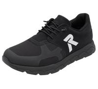 Rieker Slip-On Sneaker Preston Herren Schwarz Gr. 47 Nubuklederimitat mit softer Innensohle