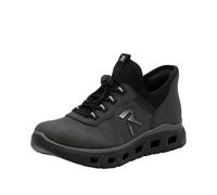 Slip-On Sneaker RIEKER SPORT "Ready2GO", Damen, Gr. 37, anthrazit, schwarz, Lederimitat, Textil, Schuhe, Schlupfschuh, Halbschuh, Freizeitsneaker mit Schnellverschluss (72934716-37) anthrazit, schwarz