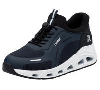 Slip-On Sneaker RIEKER SPORT "Ready2GO", Damen, Gr. 42, blau (nachtblau), Lederimitat, Textil, unifarben, Schuhe, Freizeitsneaker, Halbschuh, Schlupfschuh mit Schnellverschluss (96458704-42) nachtblau