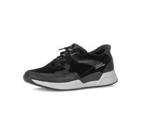Slip-On Sneaker ROLLINGSOFT, Damen, Gr. 39, schwarz, Glattleder, Textil, Veloursleder, Schuhe, Slipper, Halbschuh, Freizeitschuh mit Kontrastnähten (70402505-39) schwarz