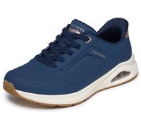 Slip-On Sneaker SKECHERS "ARCH FIT UNO", Damen, Gr. 37, blau (navy), Lederimitat, Schuhe, Schlupfschuh, Halbschuh, Freizeitschuh mit Slip ins, Topseller (82187532-37) navy