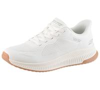 Slip-On Sneaker SKECHERS "BOBS SQUAD 4", Damen, Gr. 38, weiß, Mesh, Synthetik, Schuhe Slip-On Sneaker, Slipper, Freizeitschuh, Halbschuh mit Memory Foam, Topseller (17939747-38)